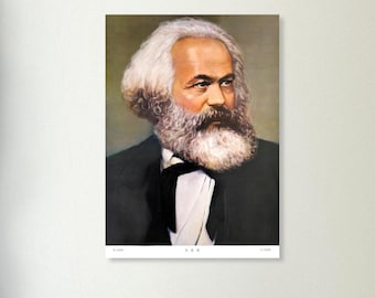 Karl Marx Portrait Poster (1976 Reprint)