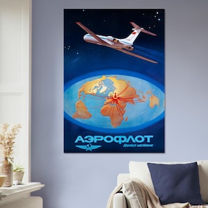 Aeroflot sovjetiska flygbolagsaffisch