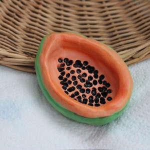 Obstschalen aus Ton 4-Papaye