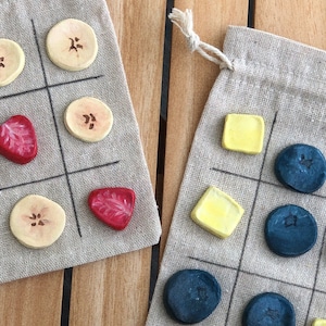 Handmade clay tic tac toe games