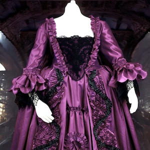 Made to order. Robe a la francaise 18th century handmade dress gown Marie Antoinette