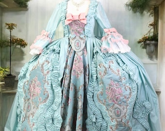 Handmade Robe a la Francaise: 18th Century Marie Antoinette Gown