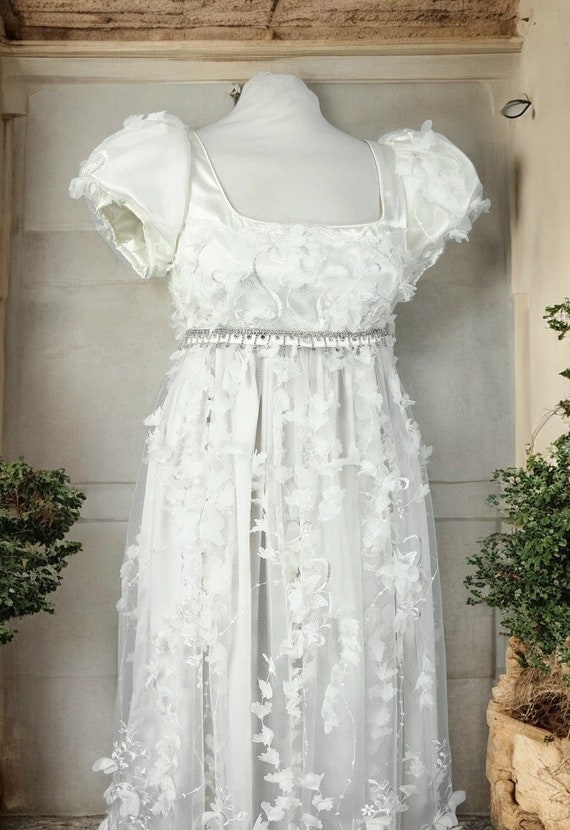 Made to Order Daphne Bridgerton Inspired White Lace Regency Dress Wedding  Historical Size Small - Etsy Finland