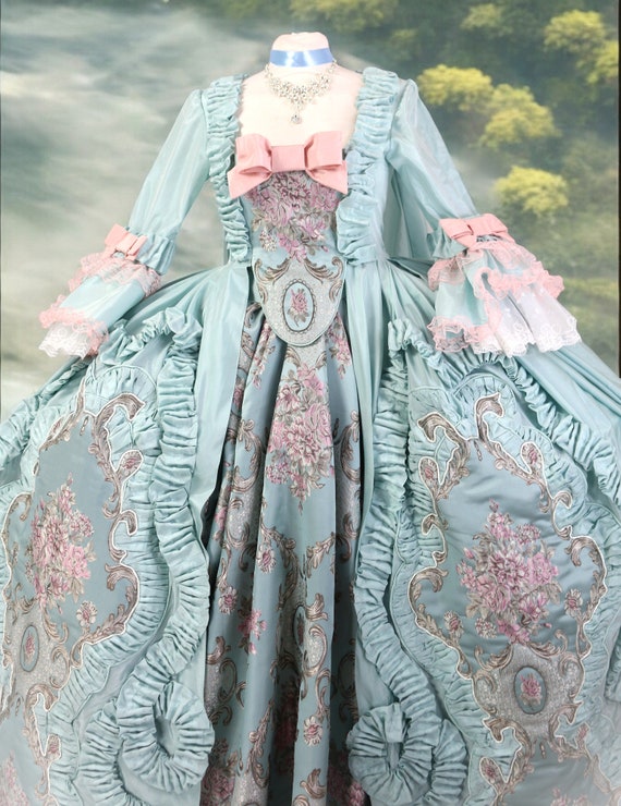 Handmade Robe a La Francaise: 18th Century Marie Antoinette Gown