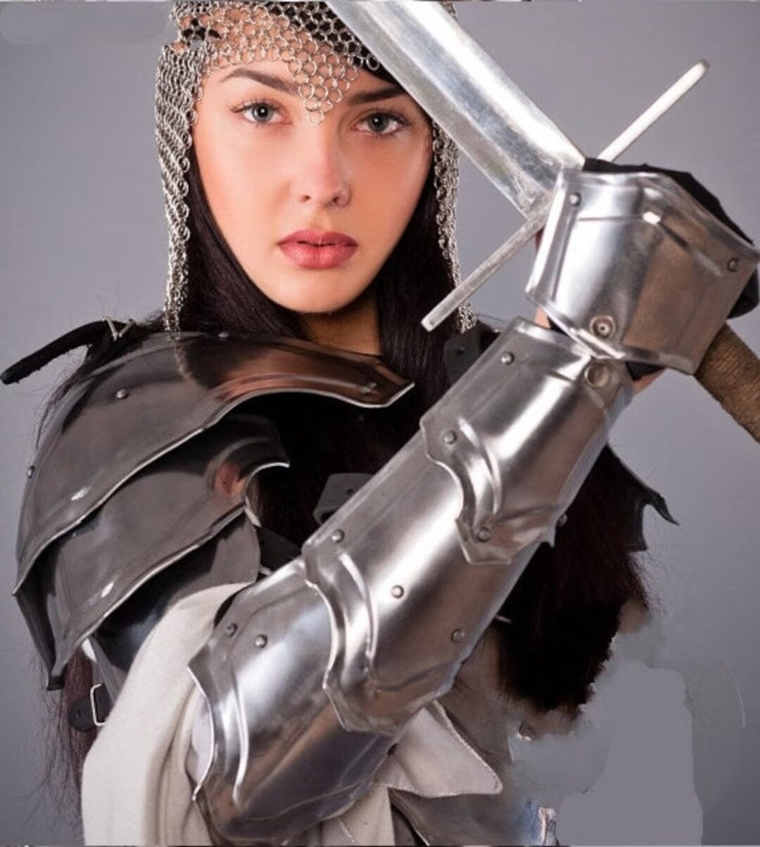 female-knight-suit-steel-18-gauge-medieval-women-body-armor-etsy