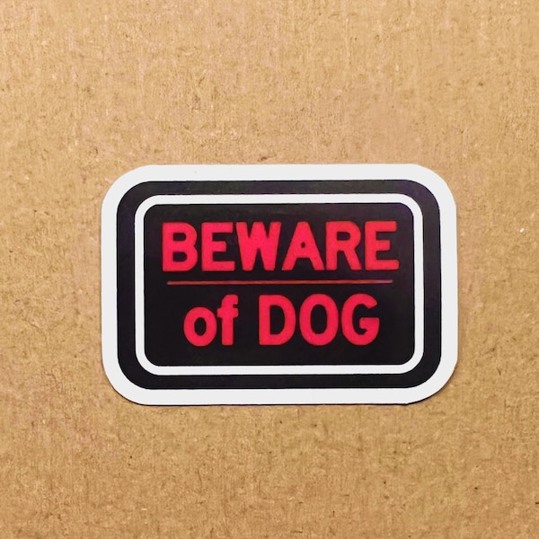 Beware Of Dog Sticker