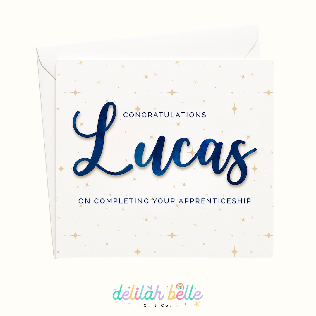 Personalised Congratulations Card – Apprenticeship Edition - Etsy