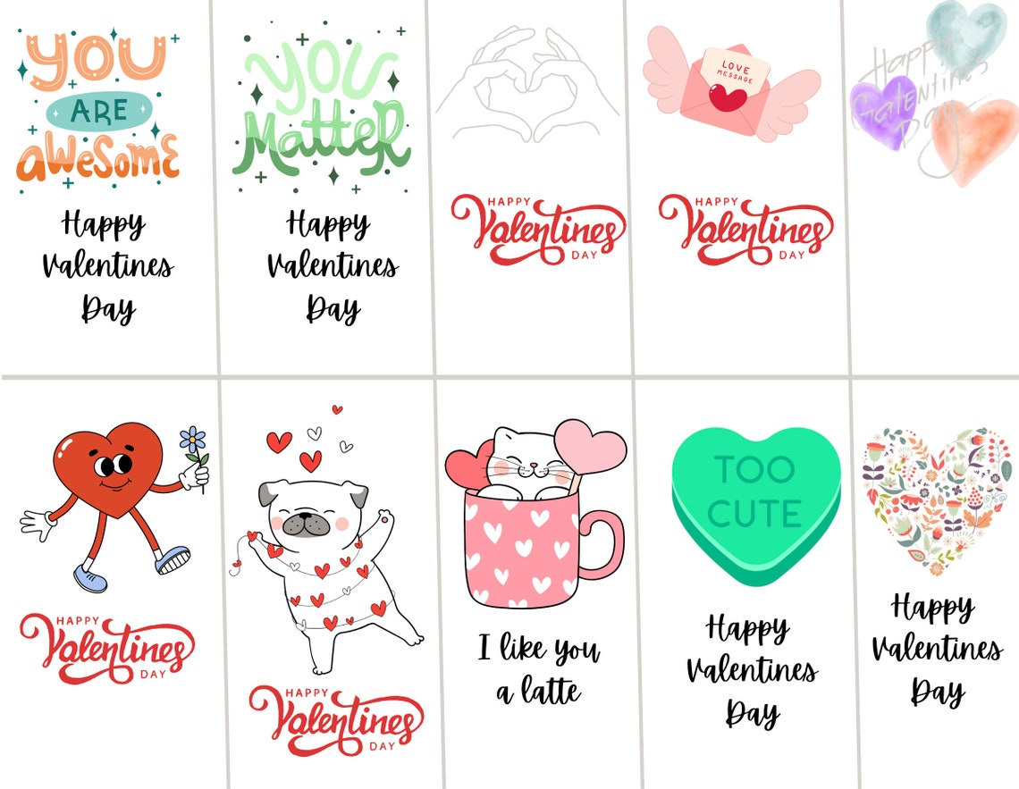 Printable Valentines - Etsy
