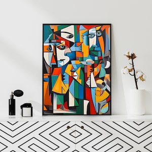 LUXURY DIGITAL PRINT: High Quality African Abstract People Art Print for Home and Office Wall Art Decor