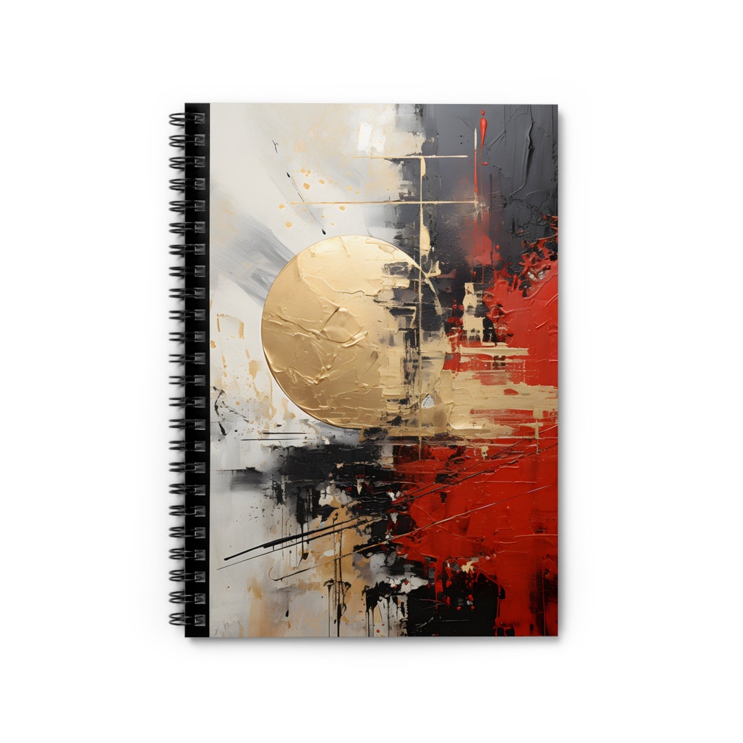 Contemporary Art Journal, Modern Art Spiral Notepad, Abstract Art Daily