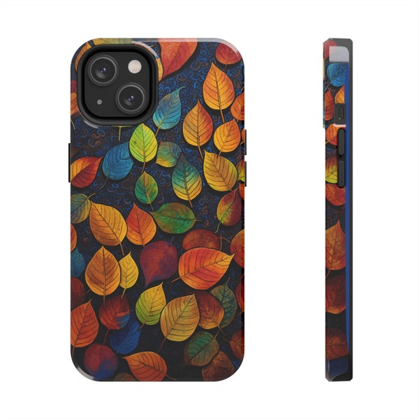 Colorful Fall Leaves Phone case, Autumn Leaves iPhone case, Perfect for iPhone 14, iPhone 13, iPhone 12, iPhone 11, iPhone Pro, iPhone Max