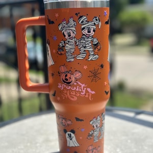 Vaso de Halloween de Mickey y Minnie Mouse