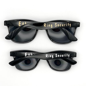 Ring Security Glasses, Personalized Ring Security Sunglasses, Custom Text Sunglasses, Ring Bearer Glasses, Wedding Boy Glasses, Child, Adult