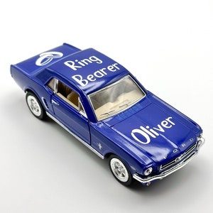 Blue Ring Bearer Gift, Personalized, Ring Bearer Car, Wedding Boy Gift, Ring Bearer Proposal, Ring Bearer Box, Ring Security, Ring Dude