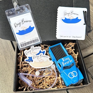 Ring Bearer Box, Personalized, Ring Bearer Proposal, Ring Bearer Gift Box, Ring Security Box, Ring Bearer Card, Flower Boy, Ring Bearer ID