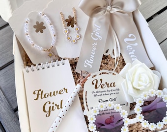 Flower Girl Proposal, Flower Girl Gift Set, Flower Girl Hair Bow, Flower Girl Bracelet, Flower Girl Jewelry, Flower Girl Basket, Flowergirl