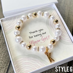 Flower Girl, Flower Girl Bracelet, Flower Girl Gift, Wedding Girl Gift, Flower Girl Proposal Box, Custom Bracelet, Wedding Girl Proposal