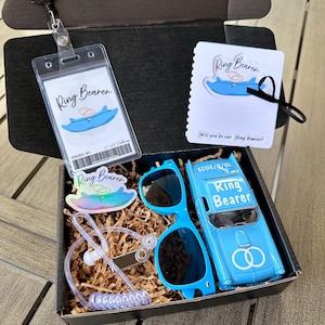 Personalized, Ring Bearer Proposal Box, Ring Bearer Gift Set, Ring Bearer Box, Ring Security, Ring Security Box, Light Blue Wedding, Custom