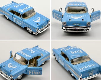 Personalized Ring Bearer Proposal Gift, Ring Bearer Toy Car, Ring Bearer Box, Flower Boy, Ring Security, Ring Dude, Wedding Boy Gift, Blue