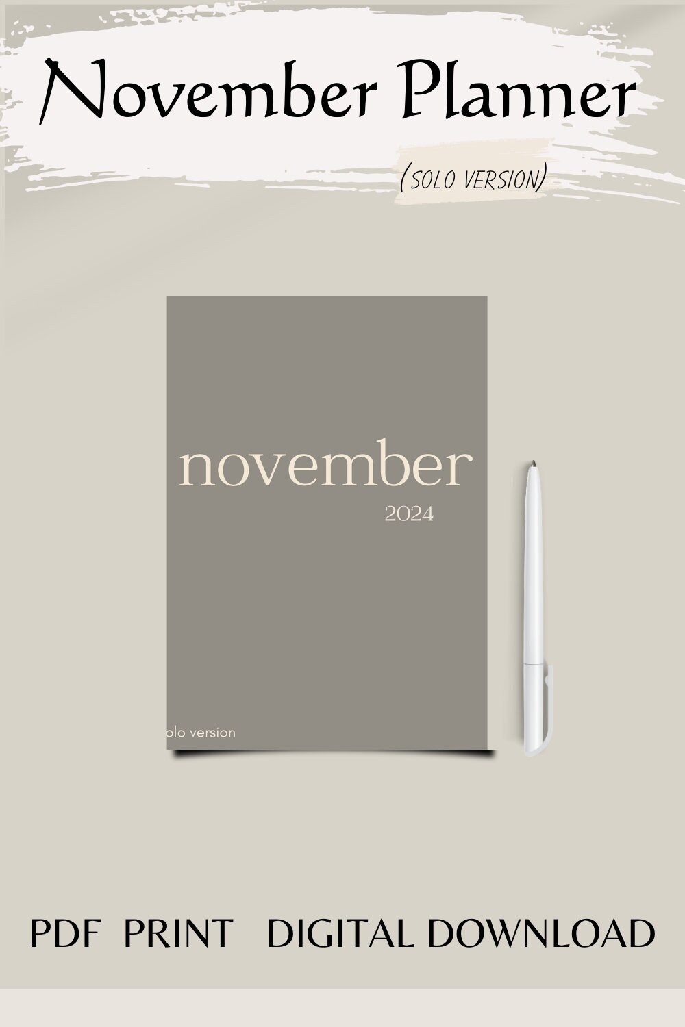 2024 November Planner, Printable PDF, Digital Download, Daily Planner ...