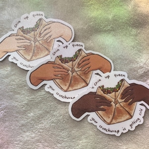 Crunchwrap Taco Bell-inspired 3 x 3 Inch Sticker