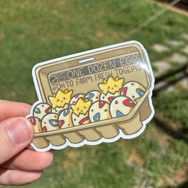 Carton of Togepis 3 x 2 inch sticker