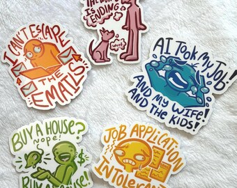 Recession-Core! 5 Count Sticker Pack