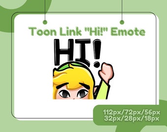 Toon Link "Hi!" Emote for Twitch or Discord