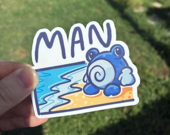 Polywhirl on Beach 3 x 3 inch sticker