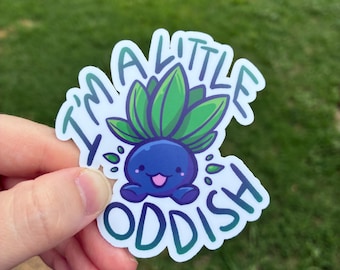 I’m a Little Oddish 3 x 2 inch sticker