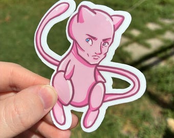 Mewing Mew 3 x 2 inch sticker