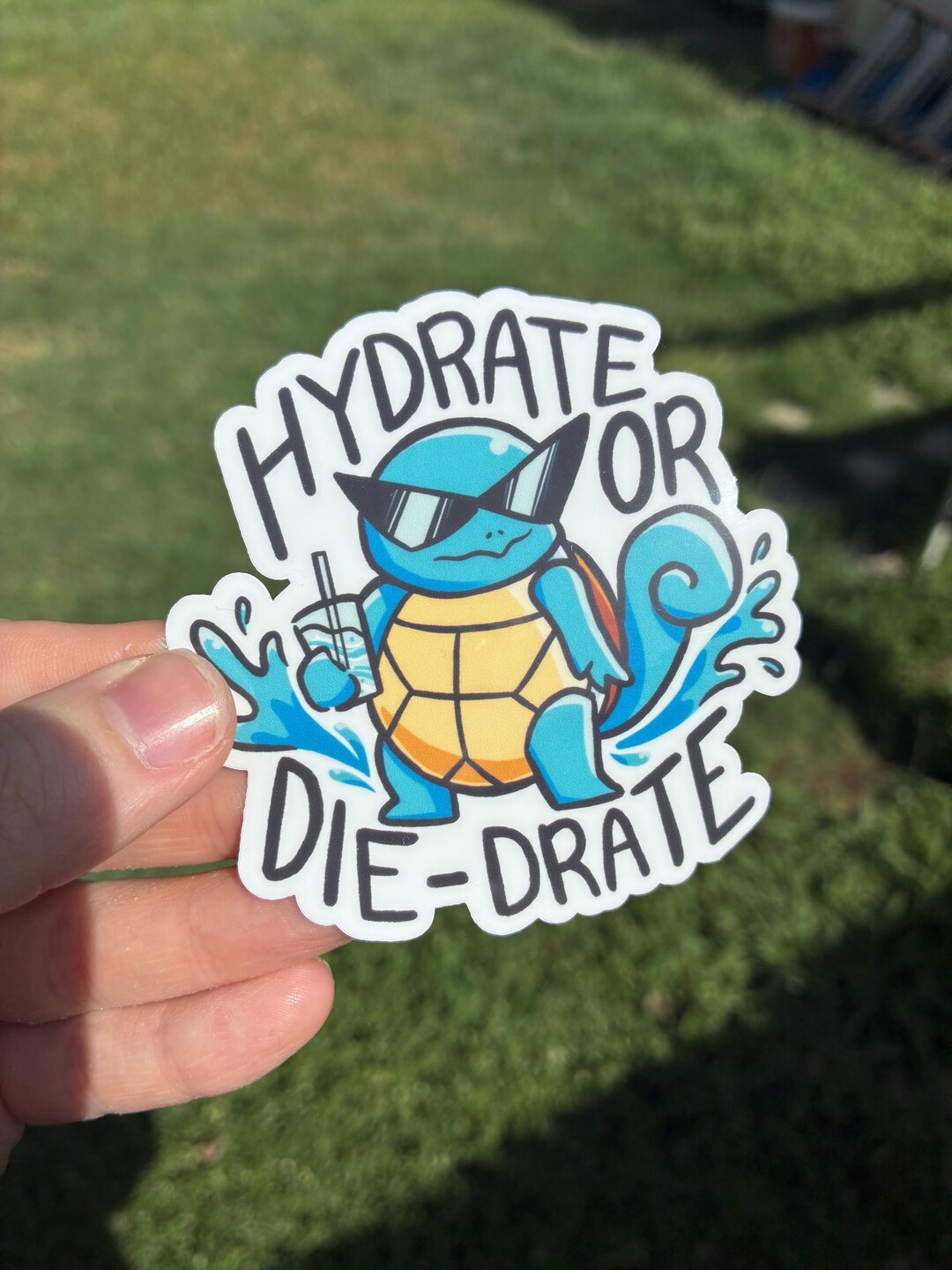 Hydrate or Die-drate Squirtle 3 X 3 Inch Sticker - Etsy