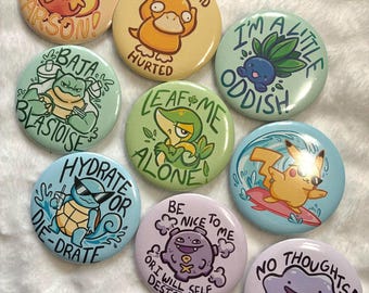 Poke Memes 2.5 inch Buttons