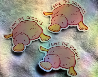 Save the Googles Webkinz-Inspired 3 x 2 Inch Sticker