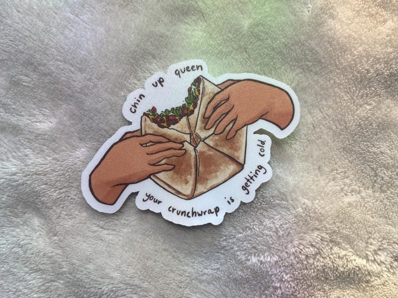 Crunchwrap Taco Bell-inspired 3 X 3 Inch Sticker - Etsy