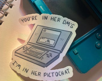 Pictochat Gaming Inspired 3 x 3 inch sticker