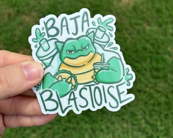 Baja Blastoise 3 x 3 inch sticker