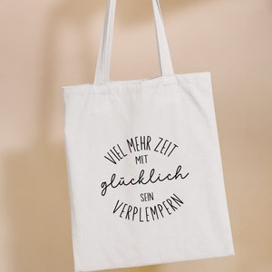 Jutebeutel Glücklich sein| Stofftasche mit Motiv| Positive Affirmation Spruch| Geschenk für Mama| Einkaufstasche mit Spruch| Tasche Freundin
