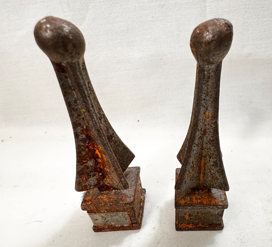 Two 4 Inch Finials, Ornamental Fence Toppers, 4-sided Spire, Spear ...