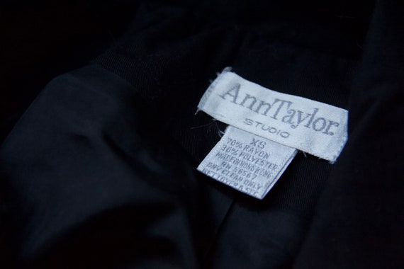 Vintage Ann Taylor Black Bomber Jacket - image 8