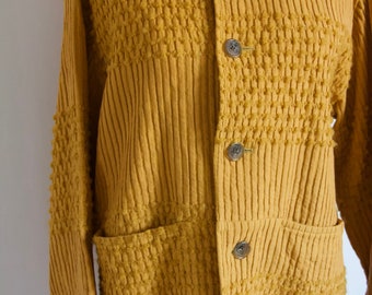 Hai Sporting Gear - Issey Miyake 70s Mustard Textured Cotton