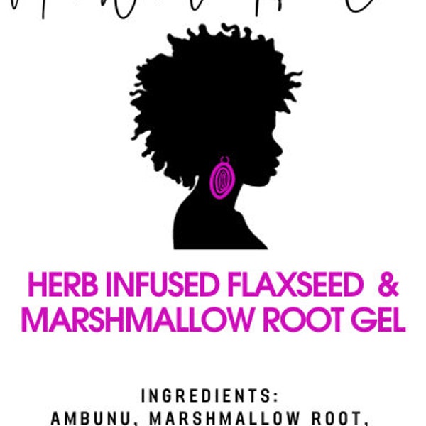 Herb infused hibiscus, flaxseed & marshmallow root hair gel