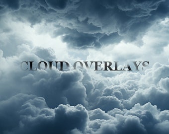 5K 50 Cloud Overlays Vol. 1 - Photoshop Overlays - PNG - Digital - Background - Photo Overlay - 5K