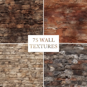 75 texturas sin costuras de roca/piedra de pared 4K - Digital - Fondo de pantalla - Fondo
