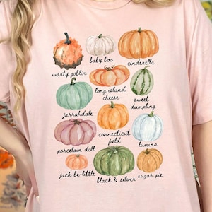 Pumpkin Types Shirt, Pumpkin Picking Shirt, Mom T-Shirt, Pumpkin Season Apparel, Autumn Vibes, Thanksgiving Tee, Pumpkin Shirt, Fall Shirt