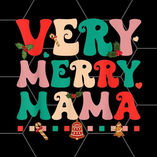 Very Merry Mama Christmas Happy Holiday Noel Tree Family png