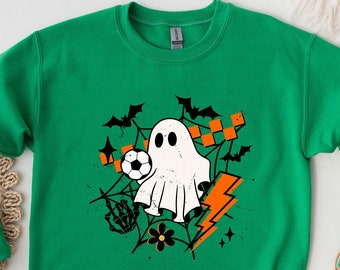Ghost Soccer Halloween Sweatshirt: Spooky Soccer Coach Shirt