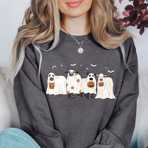 Ghost Cows Halloween Sweatshirt: Funny Cow Lover Gift