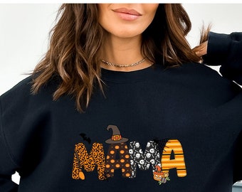 Mama Halloween Sweatshirt: Spooky Season Graphic Sweater