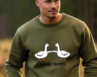 Goose Bump Sweatshirt, Silly Goose Sweater, Funny Best Friends Sweater, Fist Bump Shirt, Greetings Sweater,Gift for Goose Lover,Couple Tee